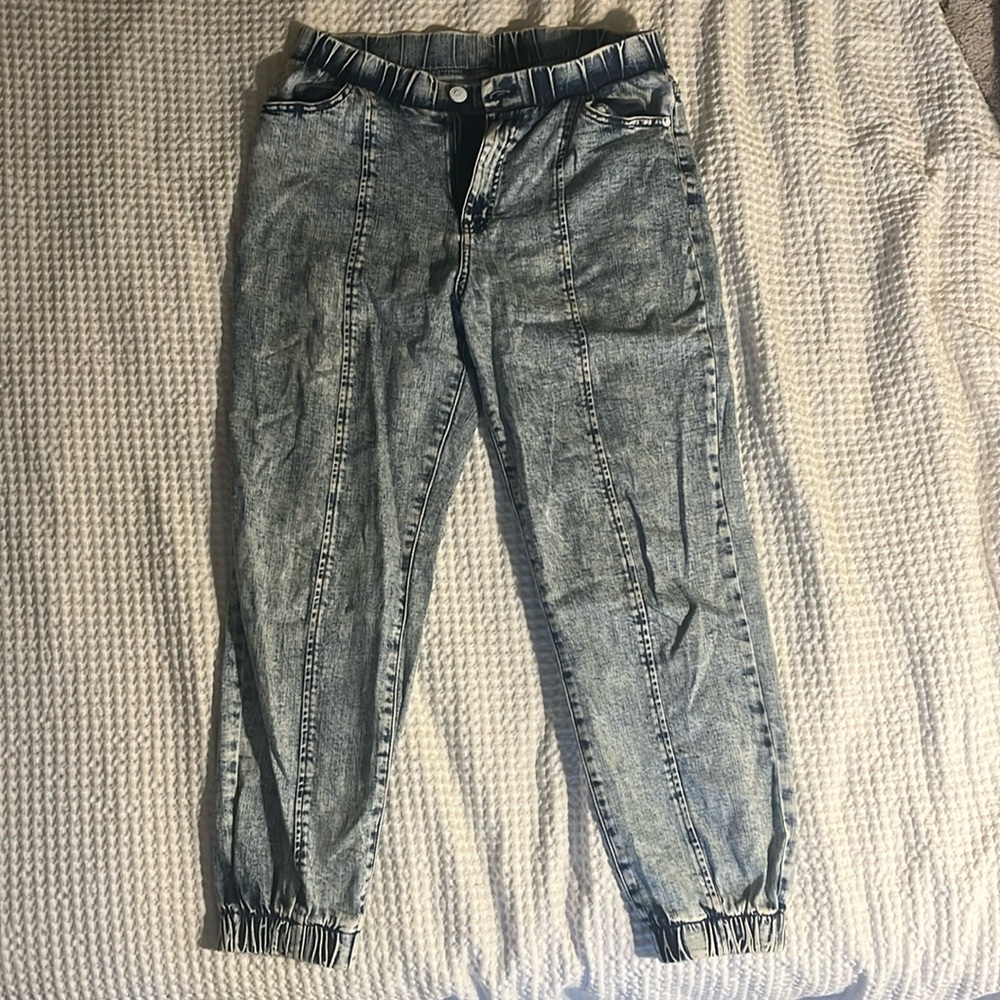 Denim joggers